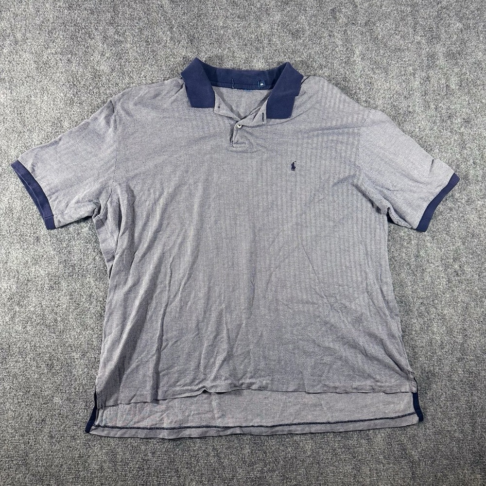 Polo By Ralph Lauren Polo Shirt Navy Size 2XL XXL Short Sleeve Chevron Pattern